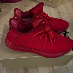 Yeezy 350 Boost Sesame (Customized Red/Dyed) Size 10 Men